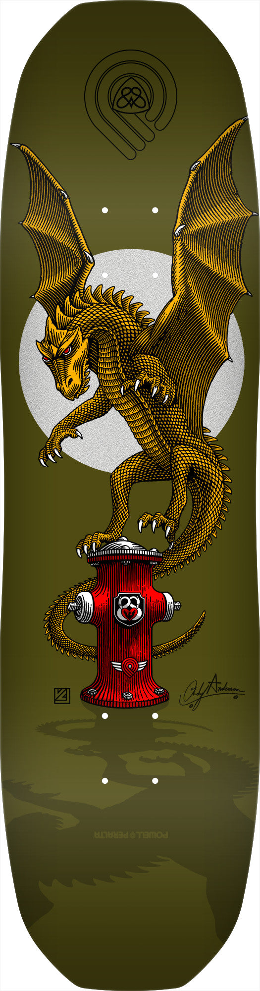 Powell Peralta: 8.45" Andy Anderson Hydrant 7-Ply Maple Skateboard Deck