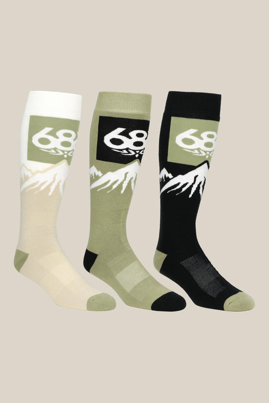 686: Snowcap Socks 3-Pack