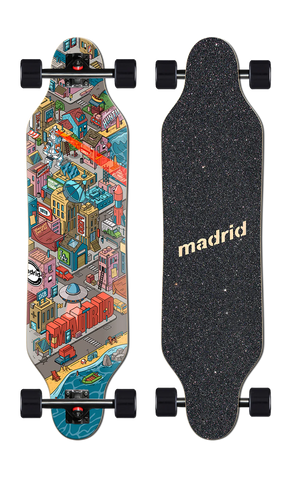 MADRID: WEEZER 36" MADRID CITY Complete Longboard Skateboard