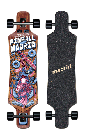 MADRID: SPADE 39" PINBALL WIZARD Complete Longboard Skateboard