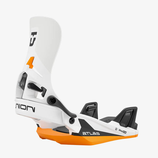 Union: 2026 Atlas Step On Snowboard Bindings (White/Orange)