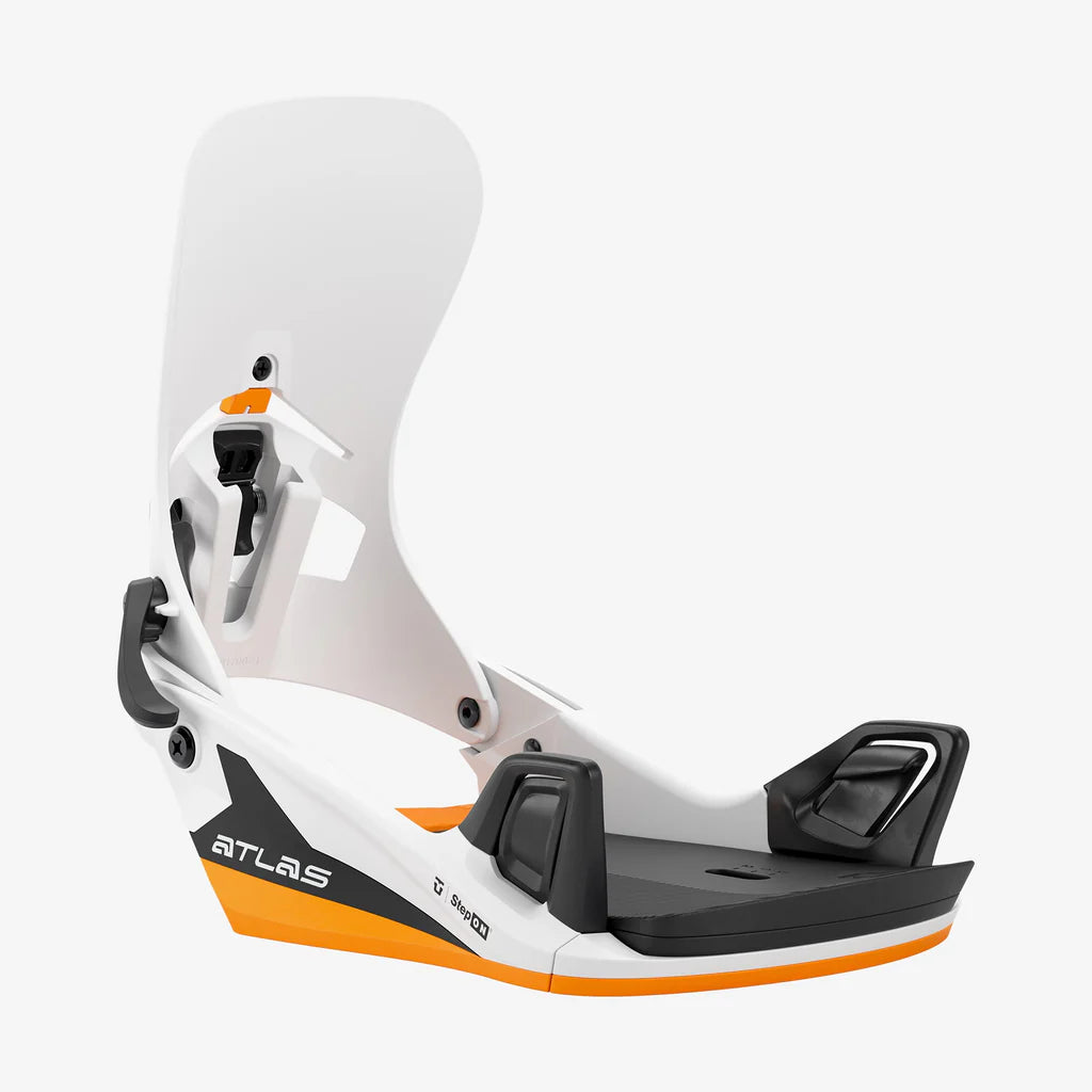 Union: 2026 Atlas Step On Snowboard Bindings (White/Orange)