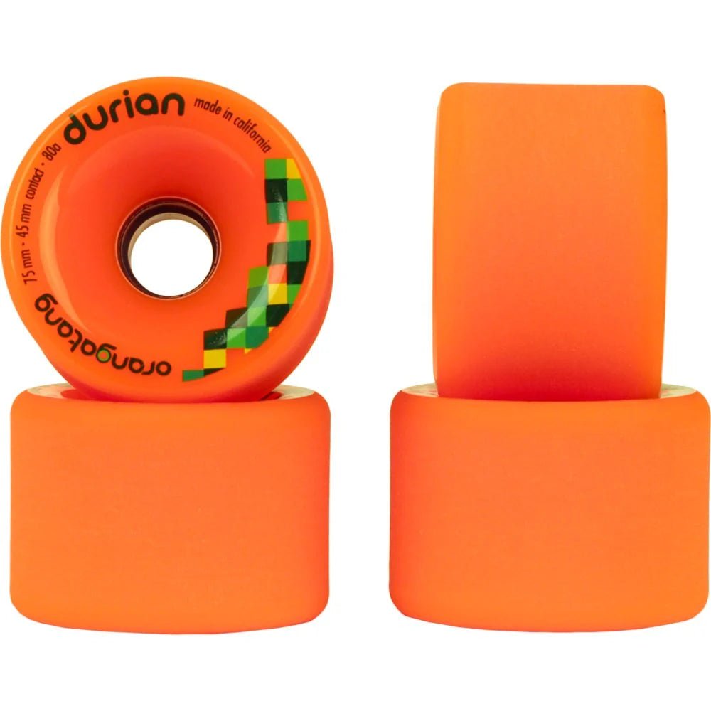 Orangatang: 75mm 80a Durian Longboard Skateboard Wheels (Orange