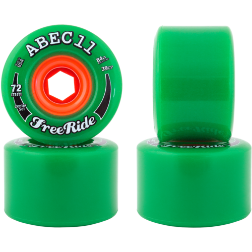 ABEC11: 72mm CenterSet FreeRide Longboard Skateboard Wheel