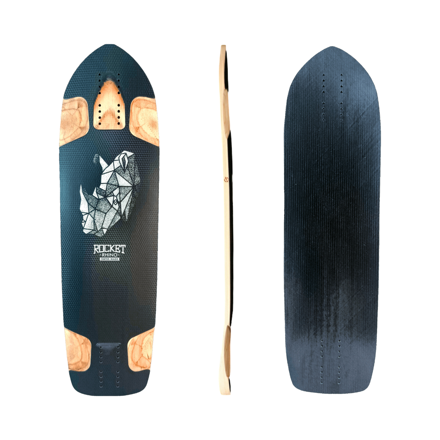 Rocket: Rhino Racetail Longboard Skateboard Deck