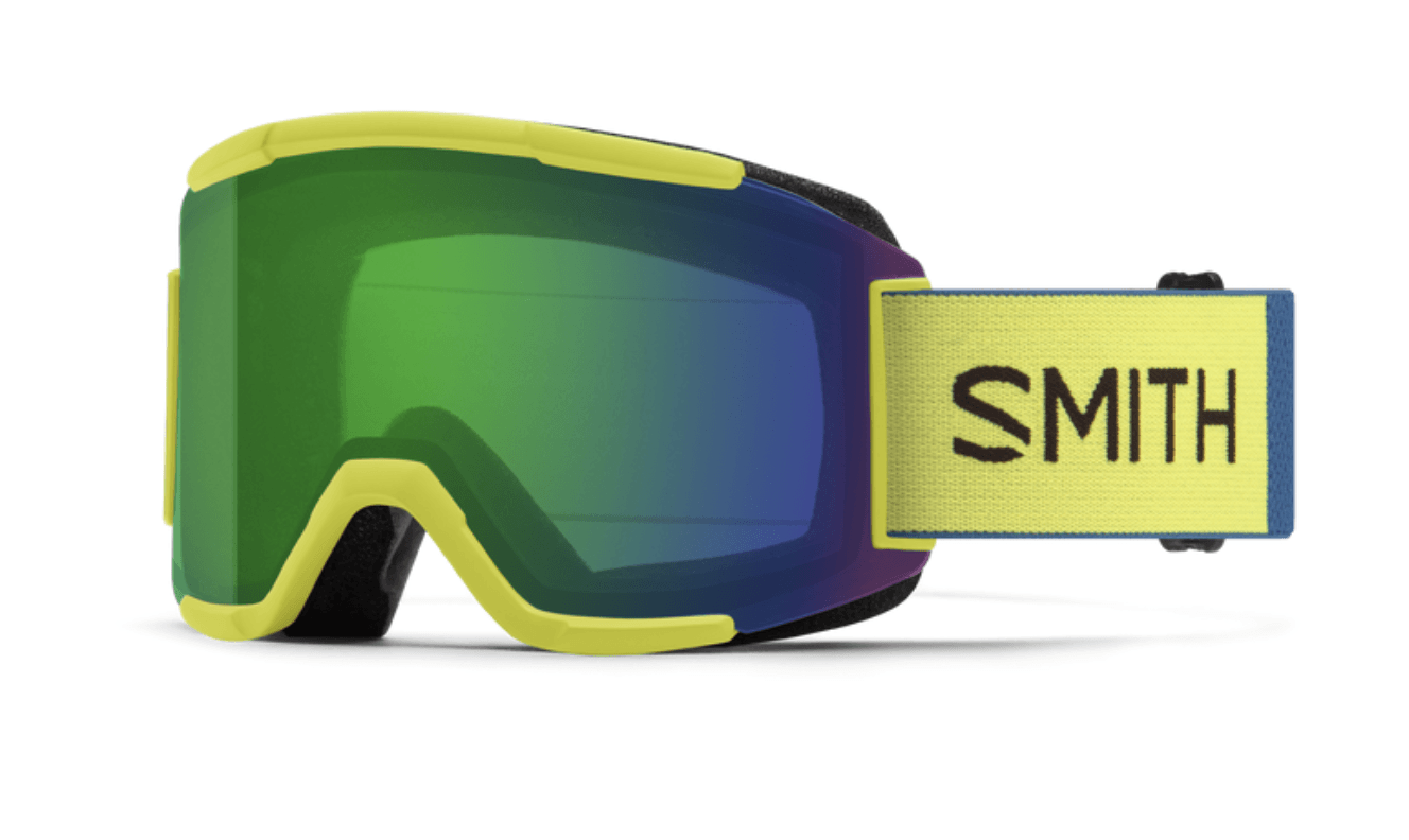 goggles smith squad Smith Squad Neon Yellow ChromaPop Everyday Green Mirror Goggles