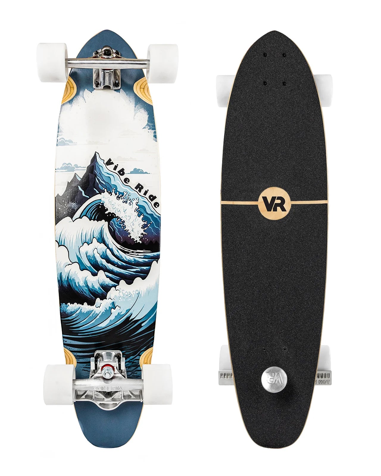 Brakeboard VibeRide: Seaside Swell Pintail Brakeboard Longboard Complete – Motion ...