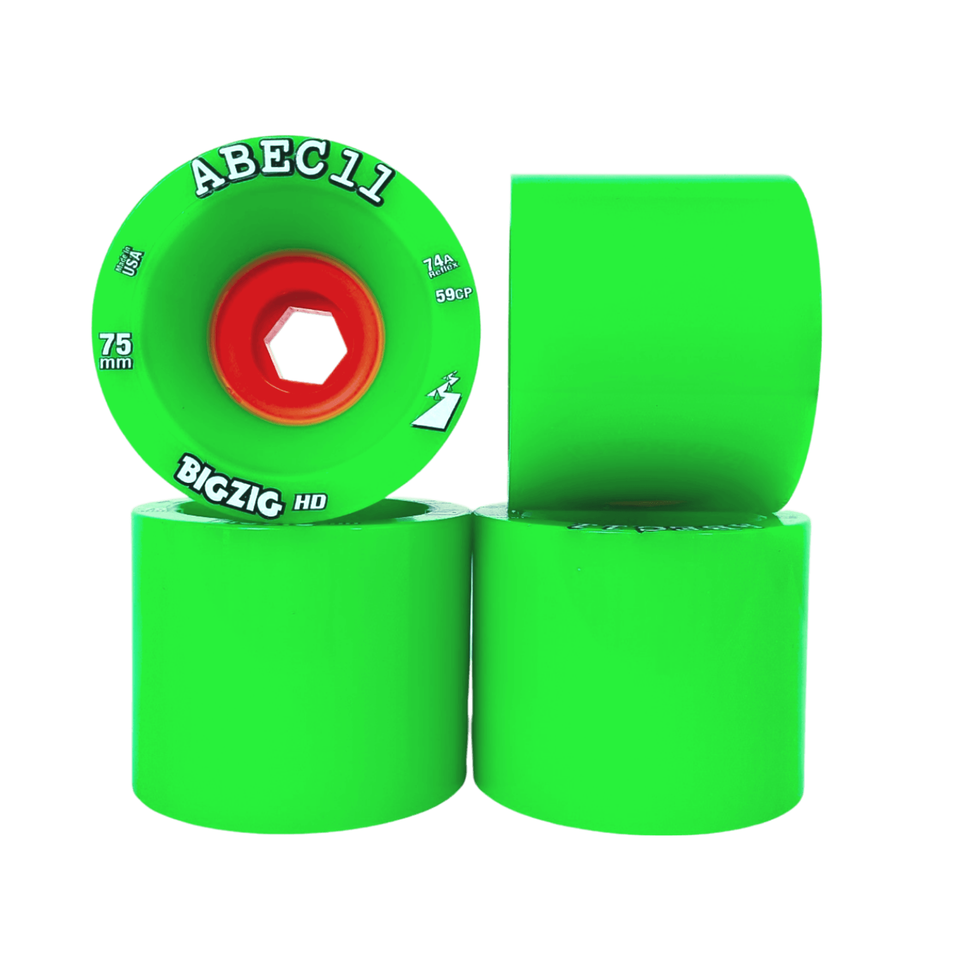 ABEC11: 75mm BIGZIG HD Longboard Skateboard Wheel - Motion Boardshop