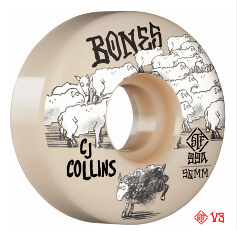 Bones: Collins Black Sheep V3 50mm Slim Skateboard Wheels - Motion Boardshop