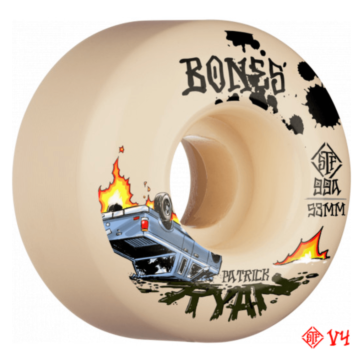 Bones: Pro Ryan Crash and Burn STF 99a Skateboard Wheels - Motion Boardshop