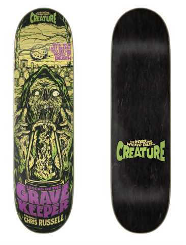 Creature: 8.5in x 32.25in Russell Wicked Tales Skateboard Deck - Motion Boardshop