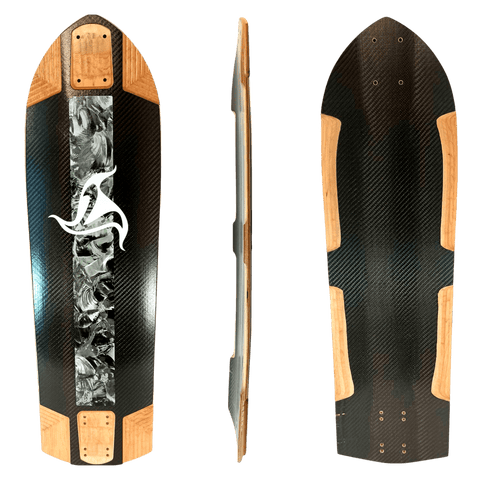 Landyachtz: Obsidian Longboard Skateboard Deck (Black) - Motion Boardshop