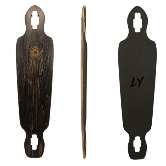 Landyachtz:BATTLE AXE BLACK SPACE ROCK Deck Only - Motion Boardshop