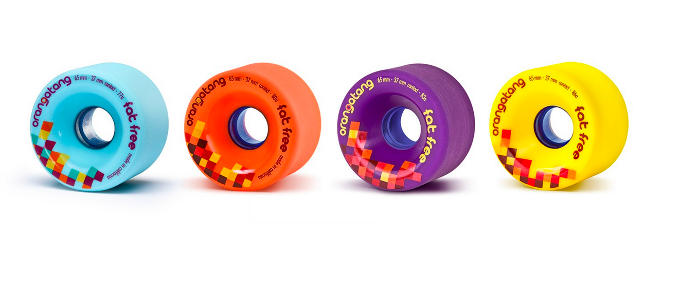 Orangatang: 65mm Fat Free Longboard Skateboard Wheels - Motion Boardshop