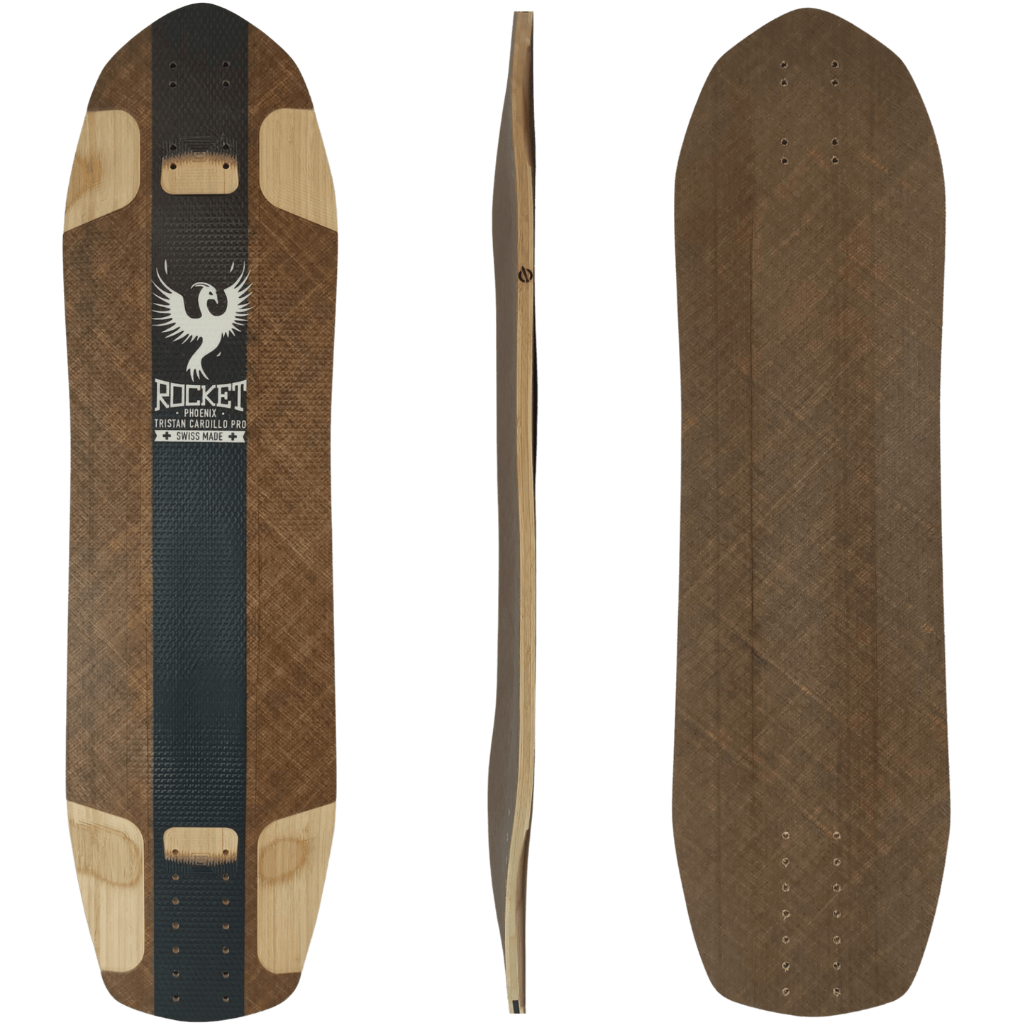 Rocket: Phoenix Cardillo Pro Model (Brown) Longboard Deck - Motion Boardshop