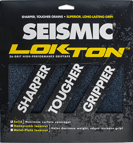 Seismic: 36-Grit Lokton Longboard Griptape (3 Square Packs) - Motion Boardshop