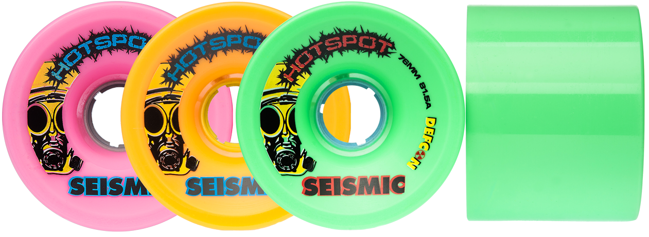 Seismic: 76mm Hot Spots Longboard Skateboard Wheel - Motion Boardshop