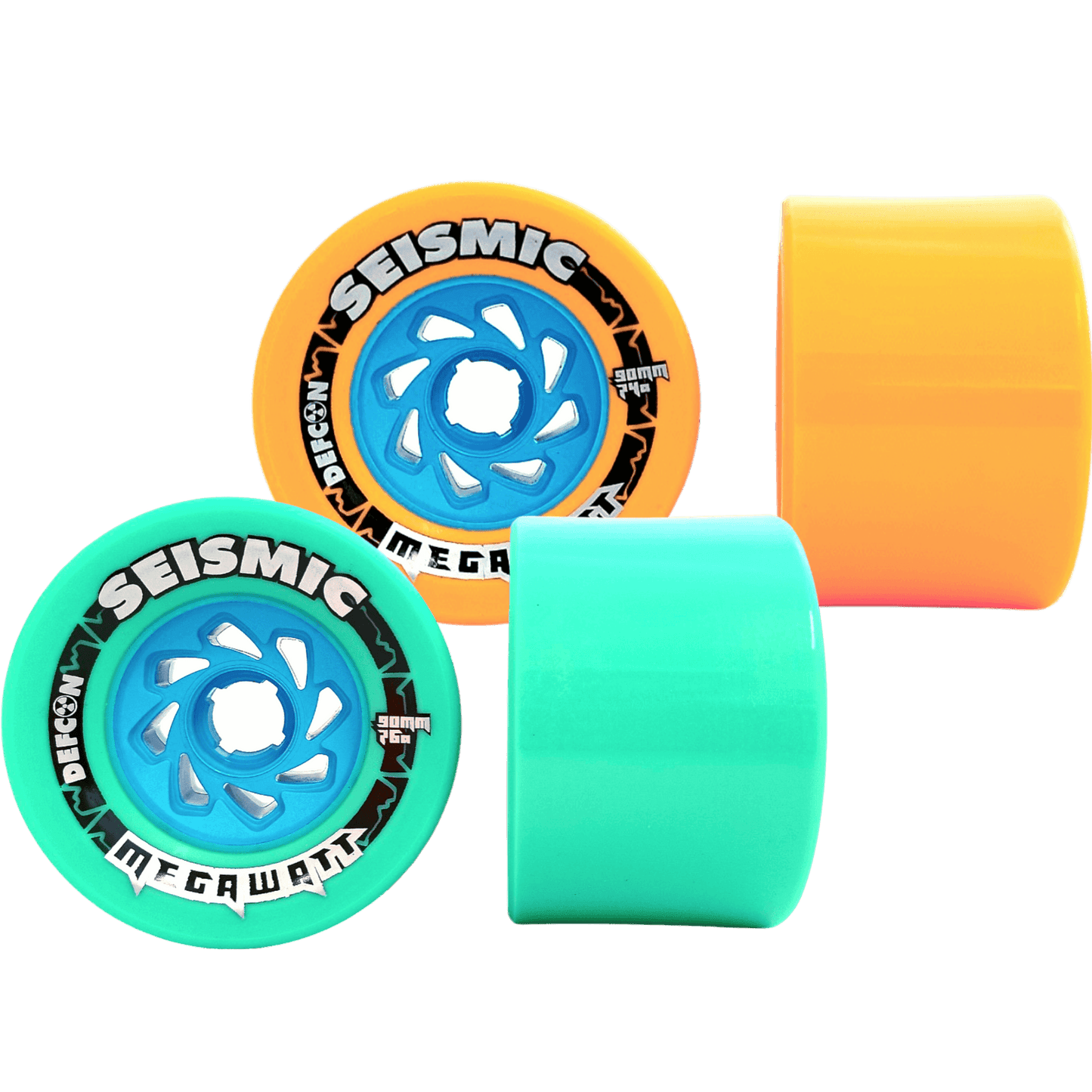 Seismic: 90mm Megawatt Longboard Skateboard Wheels - Motion Boardshop
