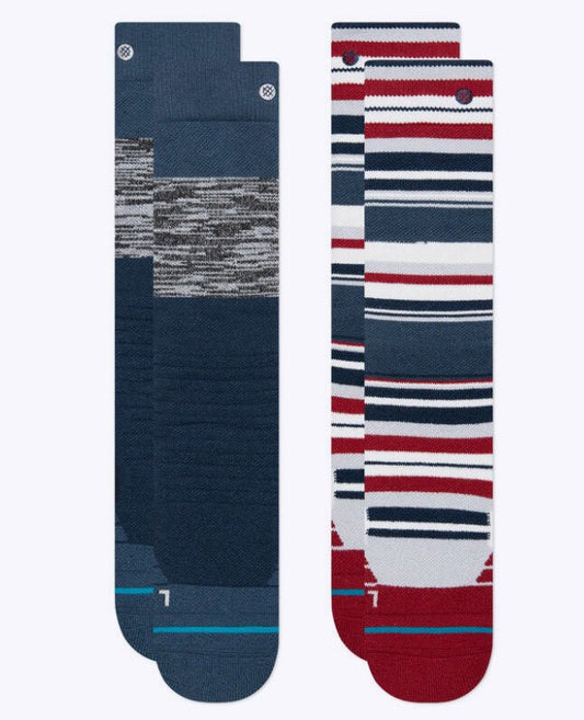 Stance: Block 2 Pack Blue Kids Snow Sock - Motion Boardshop