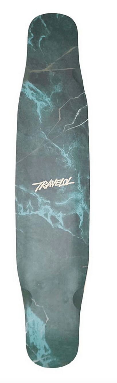 Travelol: Marble 46" Longboard Deck (Black) - Motion Boardshop