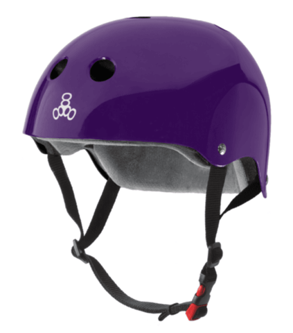 Triple 8: Certified Sweatsaver Helmet (Purple Glossy) - Motion Boardshop