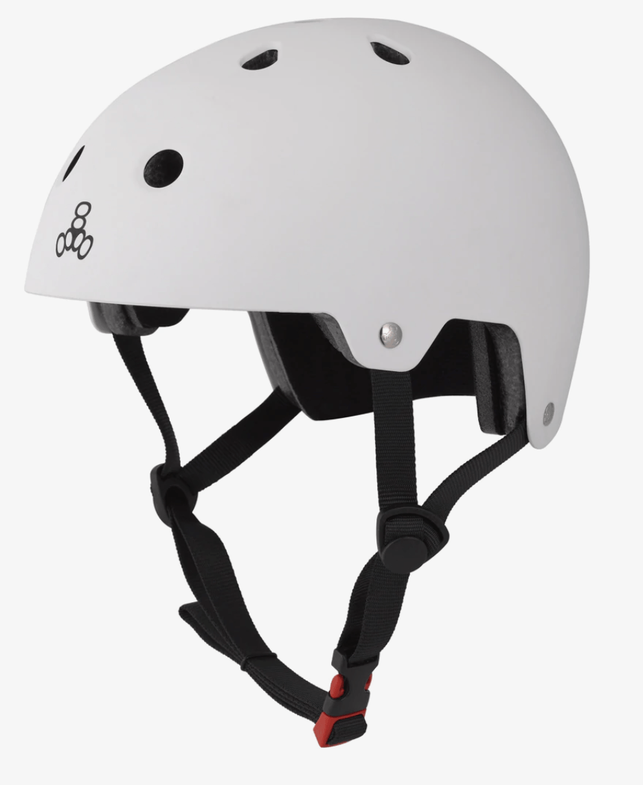astm certified bike helmets Triple 8: Dual Certified Helmet (Matte White) – Motion Boardshop